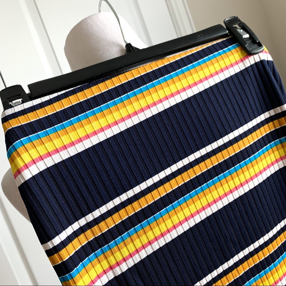 Honeybum Striped Ribbed Pencil Skirt - Picture 4 of 9